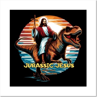 Jurassic jesus wishes you a merry christmas Posters and Art